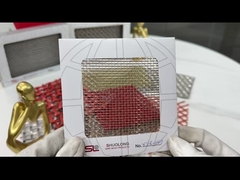 Χάλυβα Ατσάλινο Υφασμένο Σύρμα Διάτρηση Λαμινοποιημένο Γυαλί Αντιόξινο 0,6mm