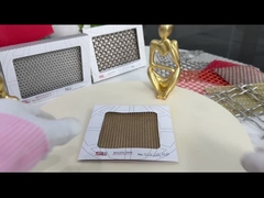 Χάλκινο 1.5mm 4m Ελαματωμένο γυάλινο σύρμα πλέγμα PVD Μεταλλικό υφασμένο χαλκό πλέγμα