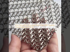 12mm Warp Pitch Διακοσμητικά συρματόσχοινα Διάμετρος πλέγματος 3,15mm Χάλυβα δίχτυ φύλλο