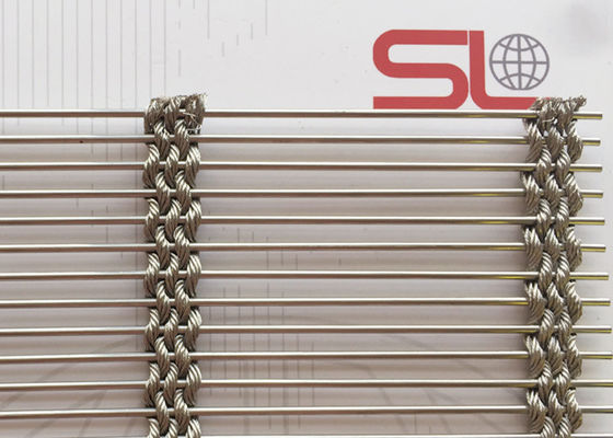 56.9% ανοίγοντας Sunshade καλωδίων πλέγματος περιοχής αρχιτεκτονική υφαμένη οθόνη μετάλλων