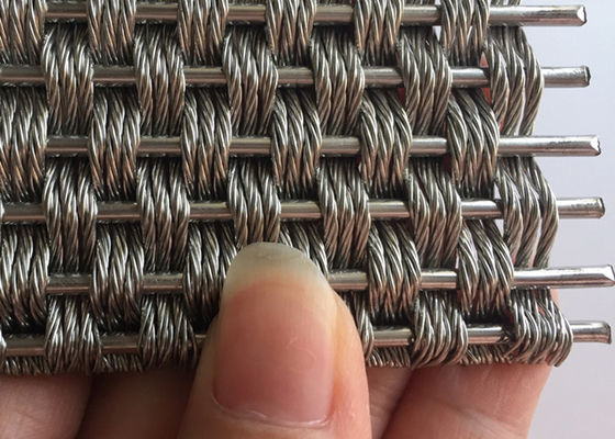 Διακοσμητικό 5.5mm αρχιτεκτονικό εύκαμπτο μέταλλο πλέγματος χάλυβα που υφαίνεται για τις καλύψεις στηλών