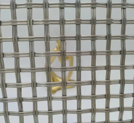 Ασημένιο 1.2mm Αρχιτεκτονικό πλεγμένο σύρμα πλέγμα Υψηλότερη λύση φράχτης ασφαλείας