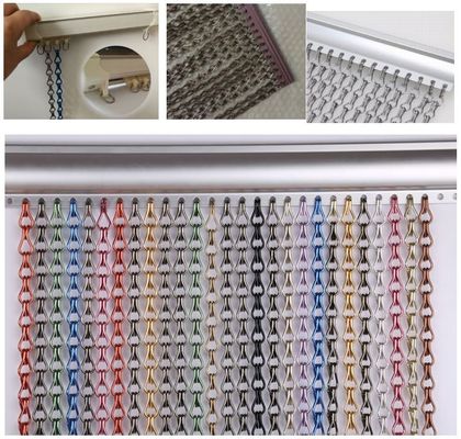 Διακοσμητικό μέταλλο 2.0mm αλυσίδα σύνδεσης Fly Screen ως προσαρμοσμένη οροφή