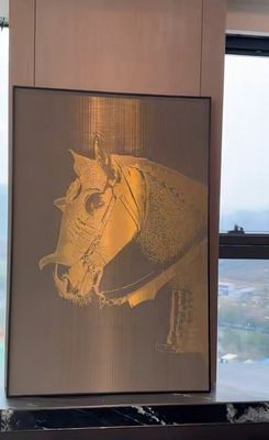 Βίλα Custom 3d Metal Mesh / Copper Mesh / Brass Mesh Τυφαντό τοιχογραφικό