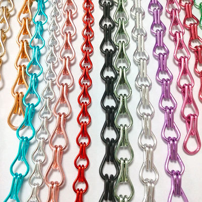 Αλουμινίου Hook Chain Οικιακή διακόσμηση Έλεγχος επιβλαβών οργανισμών Προσαρμοσμένο ξενοδοχείο Διαχωριστικό Αλουμινίου Hook Bead κουρτίνα κατασκευαστές Wholesale