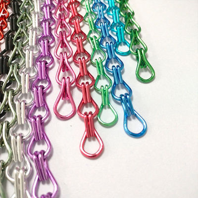 Αλουμινίου Hook Chain Οικιακή διακόσμηση Έλεγχος επιβλαβών οργανισμών Προσαρμοσμένο ξενοδοχείο Διαχωριστικό Αλουμινίου Hook Bead κουρτίνα κατασκευαστές Wholesale