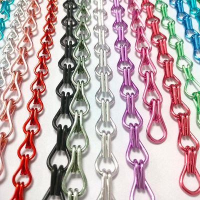 Αλουμινίου Hook Chain Οικιακή διακόσμηση Έλεγχος επιβλαβών οργανισμών Προσαρμοσμένο ξενοδοχείο Διαχωριστικό Αλουμινίου Hook Bead κουρτίνα κατασκευαστές Wholesale