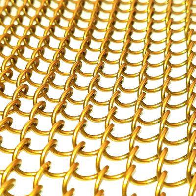 9mm Wire Pitch Metal Coil Drapery για προσαρμοσμένες απαιτήσεις πλάτους