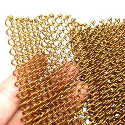 9mm Wire Pitch Metal Coil Drapery για προσαρμοσμένες απαιτήσεις πλάτους