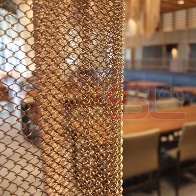 9mm Wire Pitch Metal Coil Drapery για προσαρμοσμένες απαιτήσεις πλάτους