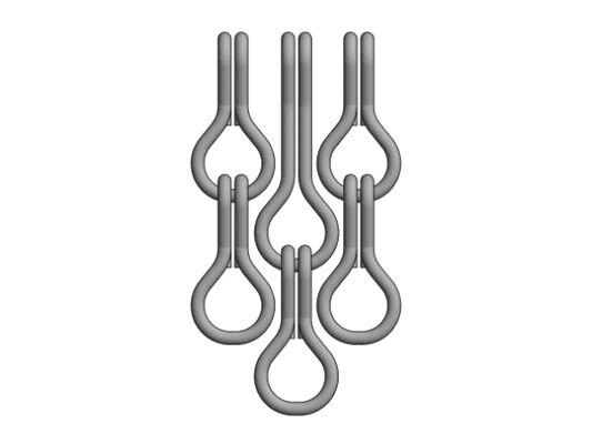 Αλουμινένιο Σίτα Κουνουπιέρας με Αλυσίδες 12x24mm, με 60% Ανοιχτή Επιφάνεια και Διάμετρο Σύρματος 1.2mm για Αποτελεσματικό Έλεγχο των Μυγών