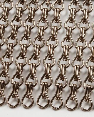 Fireproof Customizable Aluminum Chain Link Curtain with Good Ventilation for Furniture and Art Installation