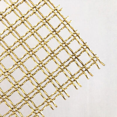 Architectural Woven Metal Mesh Brass Decorative Wire Mesh for Commercial Interior