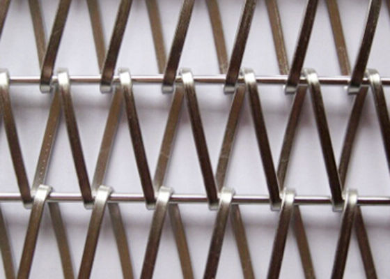 6mm διαιρετών σπειροειδές πλέγματος ζωνών ύφασμα πλέγματος μετάλλων τοίχων υφαμένο επένδυση