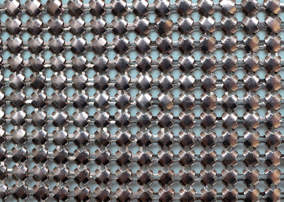 SGS Chainmail μετάλλων πλέγματος υλικός σαφής υφασμάτων τσεκιών κουρτινών ασημένιος που υφαίνεται
