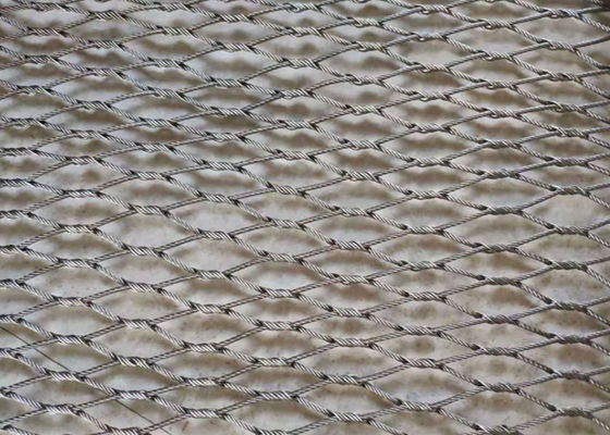 πλέγμα καλωδίων 50x50mm αντιοξειδωτικό εύκαμπτο 1.6mm οθόνη πουλιών πλέγματος πλεγμένων καλωδίων Dia